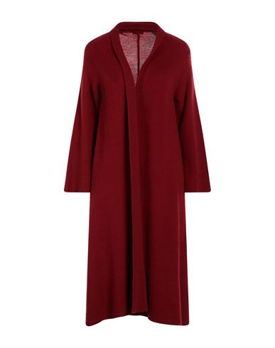 Archivio B Woman Cardigan Burgundy Size M Merino Wool In Red