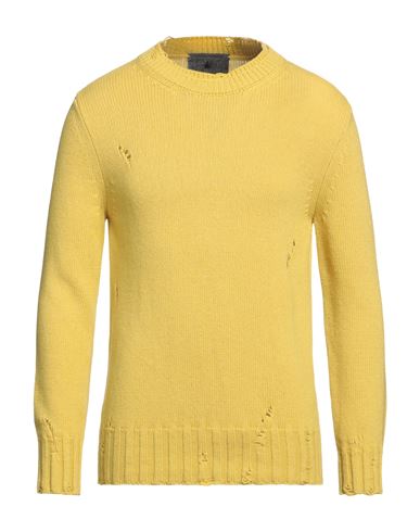 Messagerie Man Sweater Mustard Size 36 Virgin Wool, Viscose, Nylon, Cashmere In Yellow