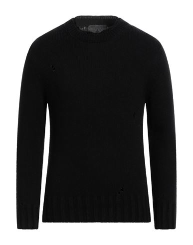Messagerie Man Sweater Black Size 38 Virgin Wool, Viscose, Nylon, Cashmere