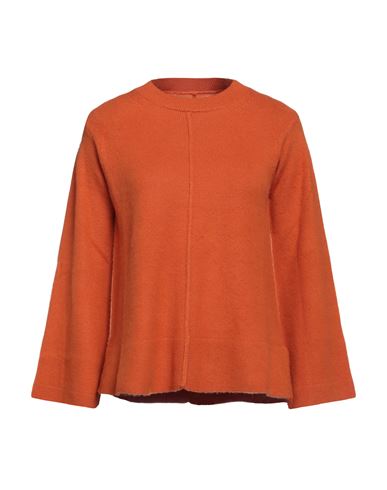 Archivio B Woman Sweater Rust Size M Merino Wool In Red