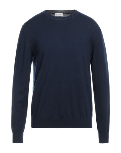 Ballantyne Man Sweater Navy Blue Size 48 Wool In Blue