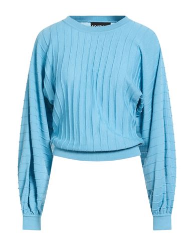 Boutique Moschino Woman Sweater Light Blue Size 10 Virgin Wool