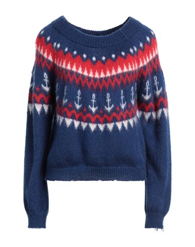 Aniye By Woman Sweater Blue Size S Acrylic, Mohair Wool, Polyamide, Wool