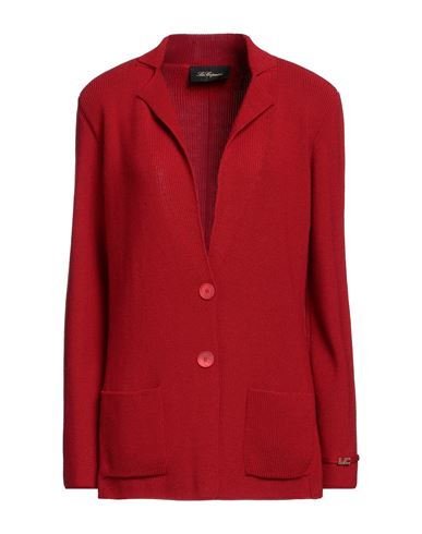 Les Copains Woman Suit Jacket Red Size 8 Virgin Wool