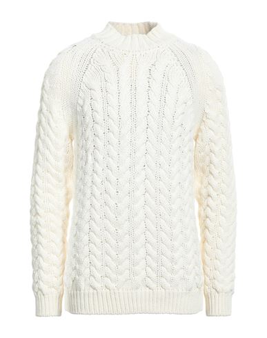 Heritage Man Sweater Ivory Size 40 Virgin Wool, Polyamide In White