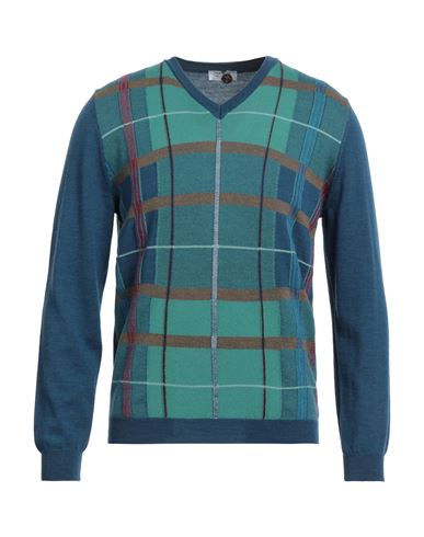 Heritage Man Sweater Slate Blue Size 40 Merino Wool