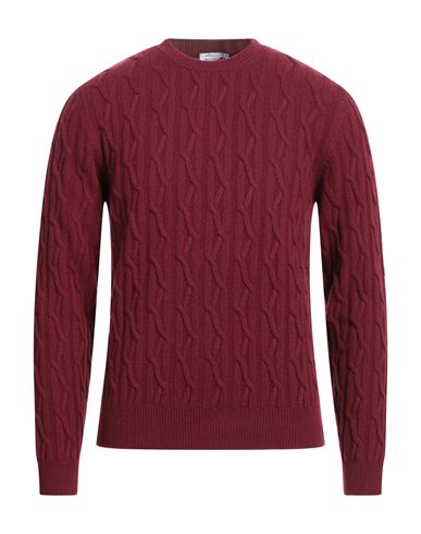 Heritage Man Sweater Burgundy Size 38 Virgin Wool, Cashmere In Red