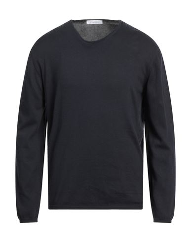 Cruciani Man Sweater Midnight Blue Size 44 Cotton