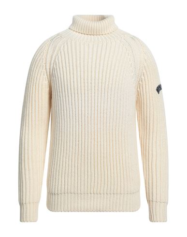 Les Copains Man Turtleneck Ivory Size 40 Virgin Wool In White