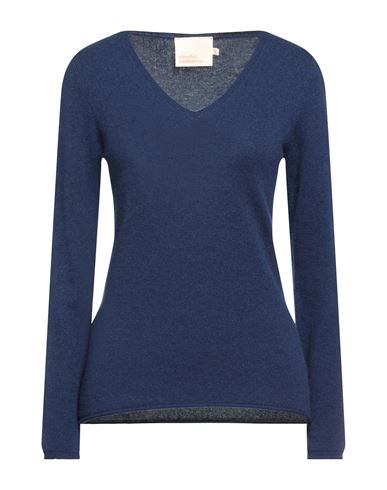 Absolut Cashmere Woman Sweater Navy Blue Size S Cashmere