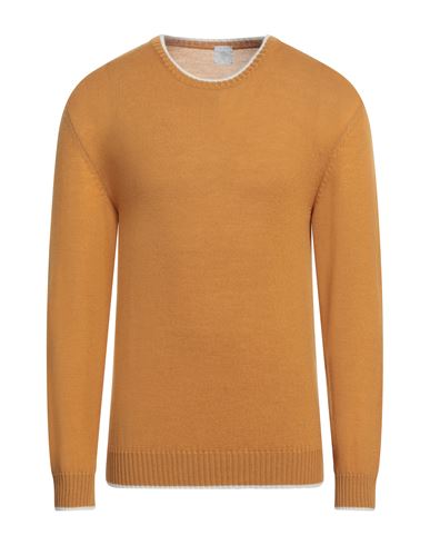 Eleventy Man Sweater Mustard Size M Wool In Yellow