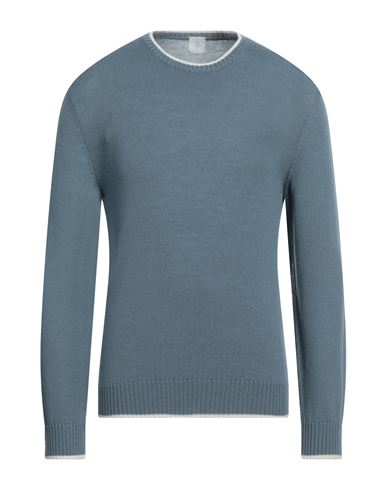 Eleventy Man Sweater Slate Blue Size M Wool