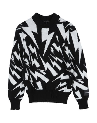 Neil Barrett Kids'  Toddler Boy Sweater Black Size 4 Polyacrylic, Wool, Viscose