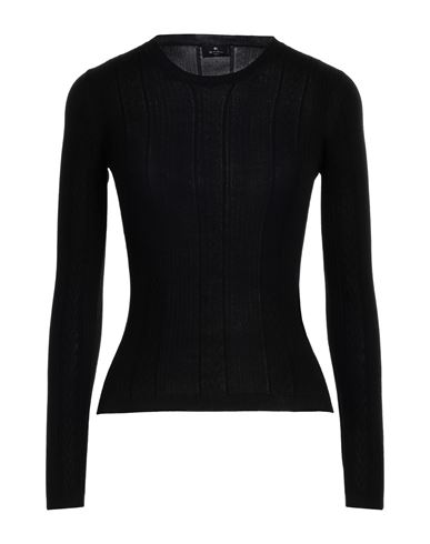 Etro Woman Sweater Black Size 10 Silk, Viscose