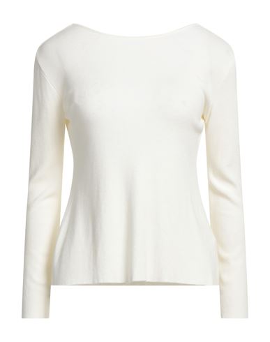 Akep Woman Sweater Ivory Size 6 Viscose, Elastane In White