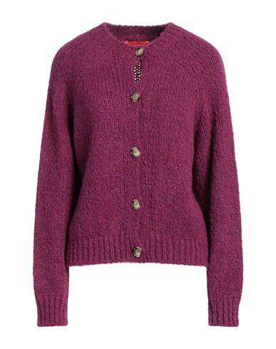 Ouvert Dimanche Woman Cardigan Mauve Size Onesize Polyacrylic, Polyester, Wool, Viscose, Alpaca Wool In Purple