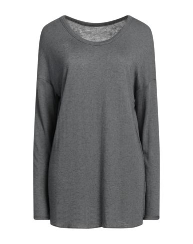 Purotatto Woman Sweater Lead Size 8 Viscose, Modal, Wool In Grey