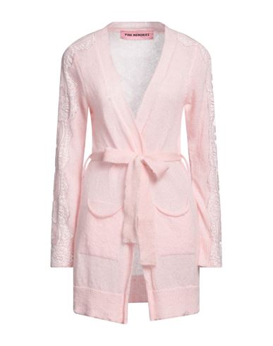 Pink Memories Woman Cardigan Pink Size 6 Polyamide, Mohair Wool, Wool, Cotton