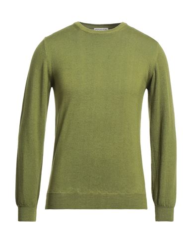Cliverjeans Man Sweater Military Green Size Xxl Merino Wool