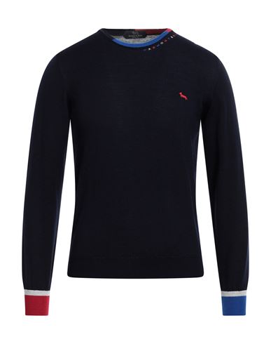 Harmont & Blaine Man Sweater Midnight Blue Size S Wool In Black