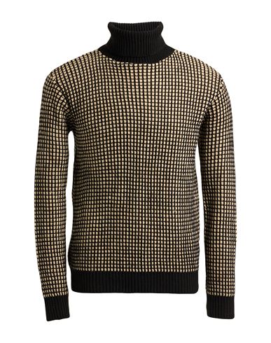 Tsd12 Man Turtleneck Black Size M Acrylic, Wool In Black