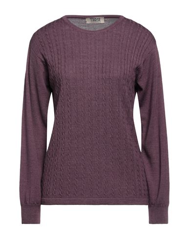 Tsd12 Woman Sweater Mauve Size Xxl Merino Wool, Acrylic In Purple