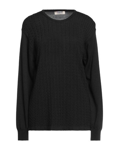 Tsd12 Woman Sweater Black Size S Merino Wool, Acrylic