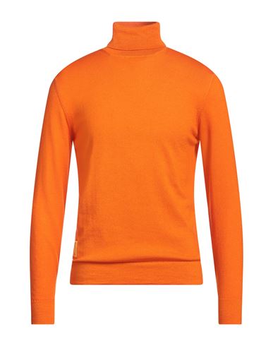 Blauer . Man Turtleneck Orange Size L Wool