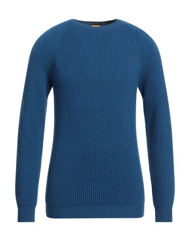 Svevo Man Sweater Azure Size 44 Cashmere In Blue