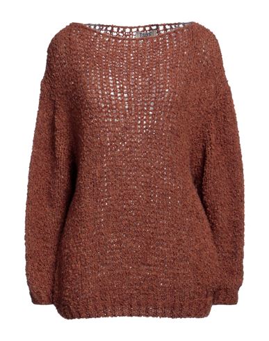 Tsd12 Woman Sweater Tan Size Onesize Acrylic, Wool, Polyamide, Mohair Wool In Brown