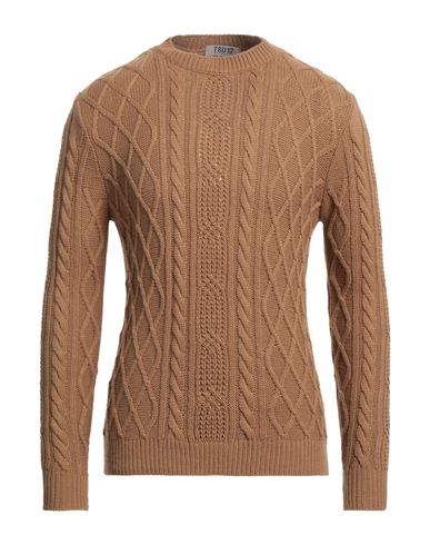 Tsd12 Man Sweater Camel Size Xxl Acrylic, Wool In Beige