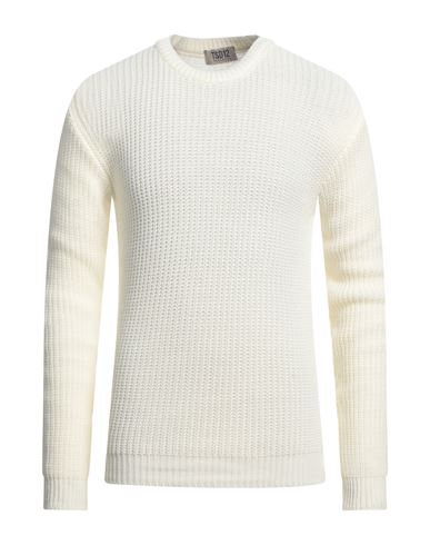 Tsd12 Man Sweater Ivory Size Xl Acrylic, Wool In White