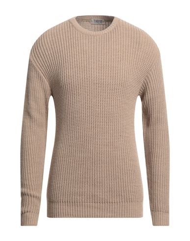 Tsd12 Man Sweater Sand Size L Acrylic, Wool In Beige