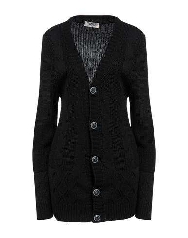 Tsd12 Woman Cardigan Black Size Xl Acrylic, Wool