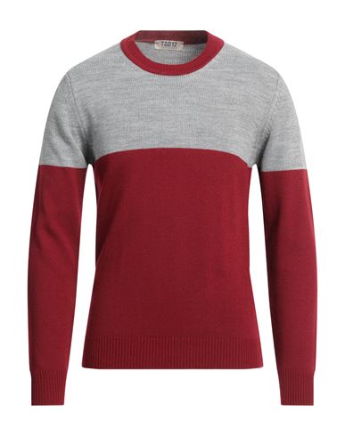 Tsd12 Man Sweater Burgundy Size Xxl Dralon In Red