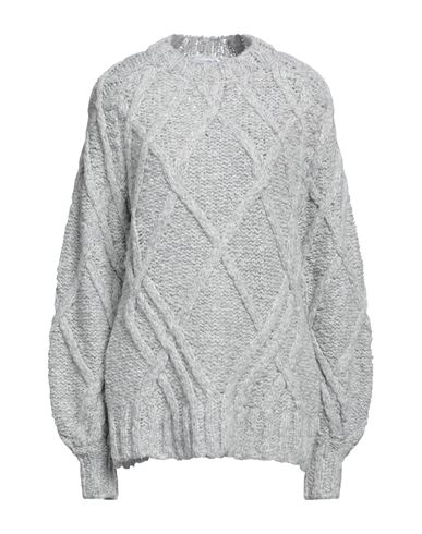Dondup Woman Sweater Grey Size 4 Acrylic, Alpaca Wool, Polyamide, Wool