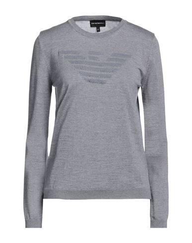 Shop Emporio Armani Woman Sweater Grey Size 10 Virgin Wool