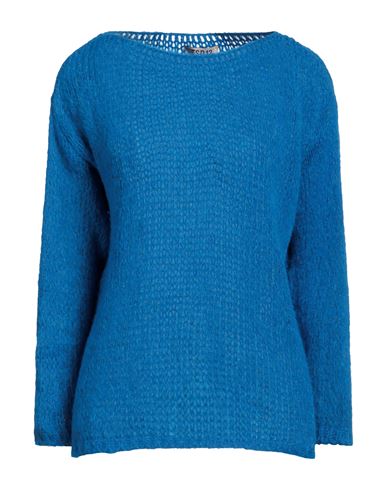 Tsd12 Woman Sweater Azure Size Onesize Acrylic, Polyamide, Wool, Viscose In Blue