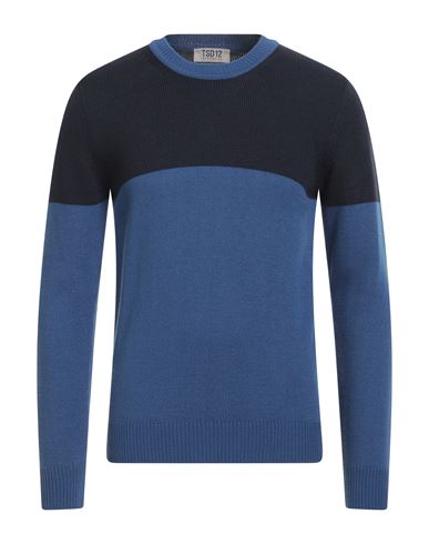 Tsd12 Man Sweater Navy Blue Size Xxl Acrylic