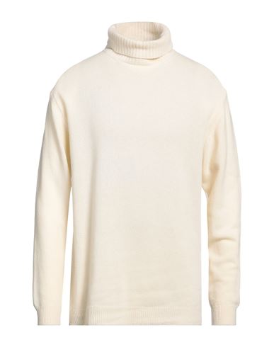 Wool & Co Man Turtleneck Cream Size Xxl Wool, Polyamide In White