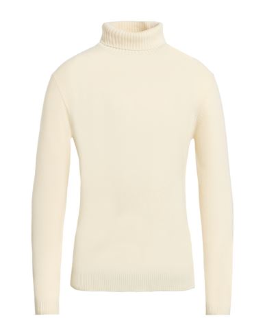 Wool & Co Man Turtleneck Off White Size L Wool, Polyamide In Neutral