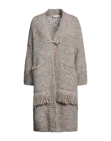 Bruno Manetti Woman Cardigan Beige Size 6 Virgin Wool, Alpaca Wool