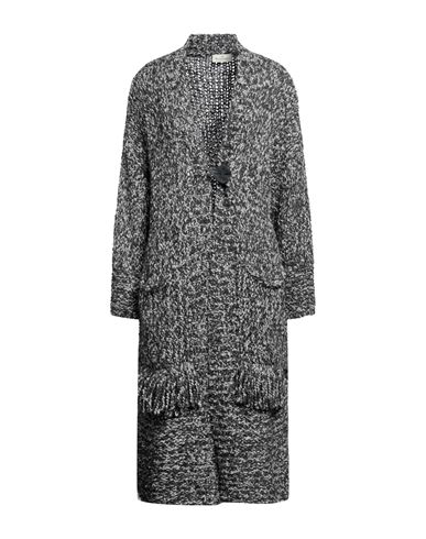 Bruno Manetti Woman Cardigan Black Size 8 Virgin Wool, Alpaca Wool