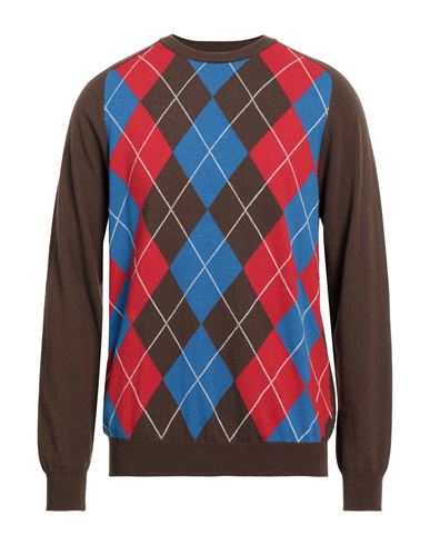 Mqj Man Sweater Brown Size 42 Polyamide, Wool, Viscose, Cashmere