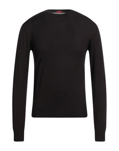 Shop Altea Man Sweater Dark Brown Size Xxl Cotton, Cashmere