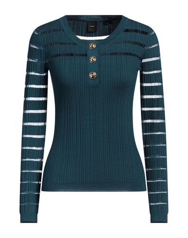 Pinko Woman Sweater Deep Teal Size M Acrylic, Lyocell, Wool, Polyamide In Green