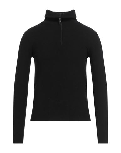 Berna Man Turtleneck Black Size L Wool, Polyamide In Black