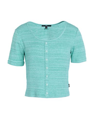 Vans Cosmos Ss Top Woman Sweater Turquoise Size M Cotton, Polyester, Elastane In Blue