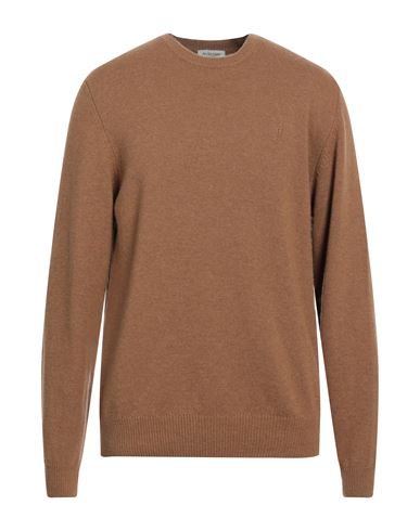 Jeckerson Man Sweater Camel Size S Wool, Polyamide In Beige