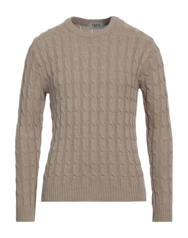Tsd12 Man Sweater Sand Size Xl Acrylic, Wool In Beige